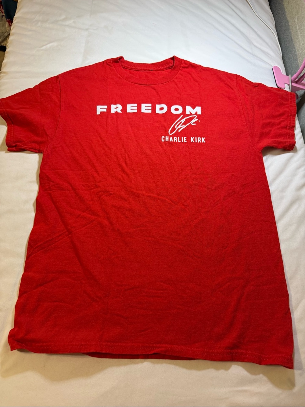Freedom Tee - Red Short Sleeve Crew Neck